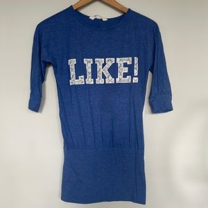 H&M Like! Tunic Length Shirt Sz 10-12 Yrs